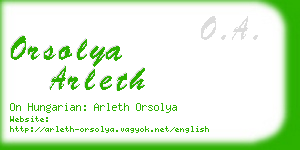 orsolya arleth business card
